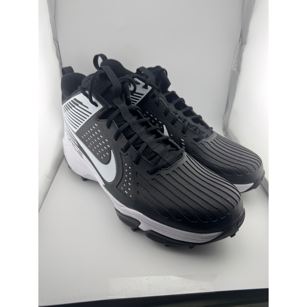 Nike Force Zoom Trout 9 Turf Baseball Cleats Black White FJ8163-002 Mens 16